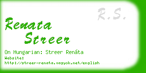 renata streer business card